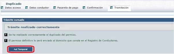 Solicitud del duplicado online 